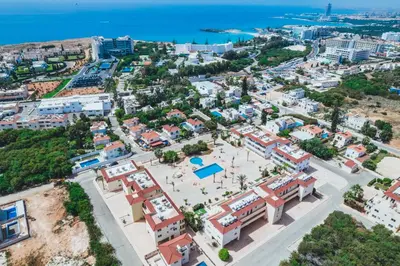 an aerial view of the city of šibenik at Apartment Helena in Ayia Napa