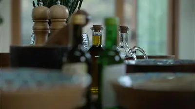 two bottles of wine sitting on a table at Mountain Retreat in Troodos