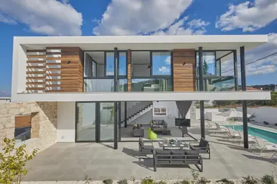 a modern house with a pool at Protaras Elite Pearl Ville Ep3c in Protaras
