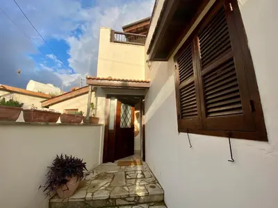 a hallway of a house with a door at Juliet Suite by TrulyCyprus in Doros