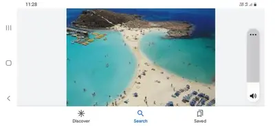 an aerial view of a beach with blue water at Luxury Cozy Apartment near NISSI BEACH in Ayia Napa