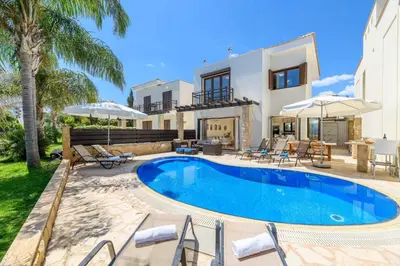 an image of a villa with a swimming pool at Villa Greco Mare #6 in Protaras