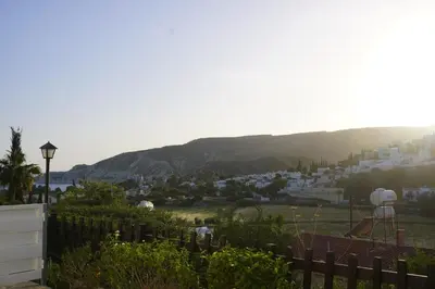 a view from the balcony of a house at Skeleas Apartments in Pissouri