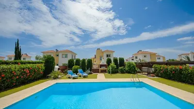 a swimming pool in the yard of a house at Ayia Napa Holiday Villa 036 in Ayia Napa