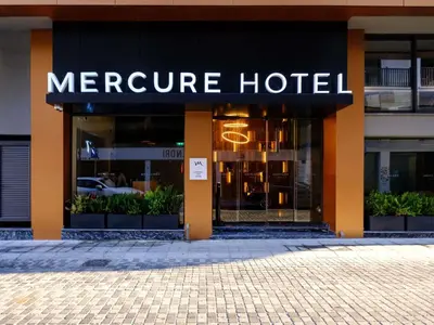 a store front of a mercure hotel at Mercure Larnaca Finikoudes Beach in Larnaka