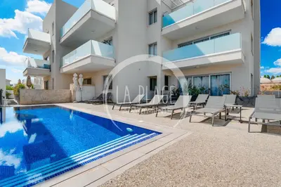 a villa with a swimming pool in a resort at NEW 2BR Townhouse in Luxury Resort Pool & Beach in Protaras