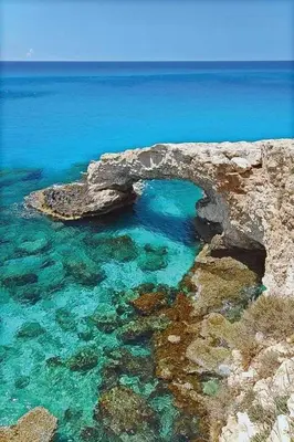 a large body of water with rocks and reefs at Villa Elena Gardens in Ayia Napa