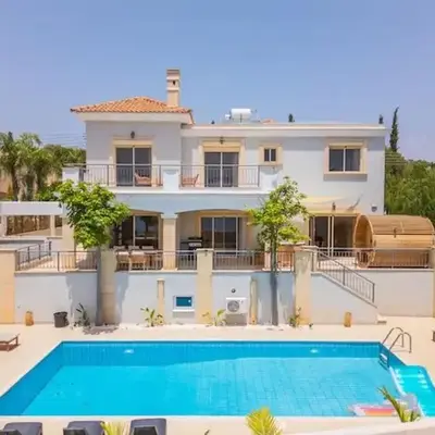 Luxury Seaview Limassol Villa Pool Jacuzzi Sauna