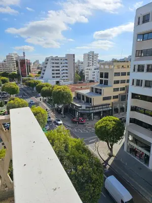 an aerial view of a city with buildings at Beautiful Apartment in Center of Nicosia with views in Nicosia