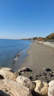 a view of a beach with rocks and water at Tourist Hot Spot Location in Limassol