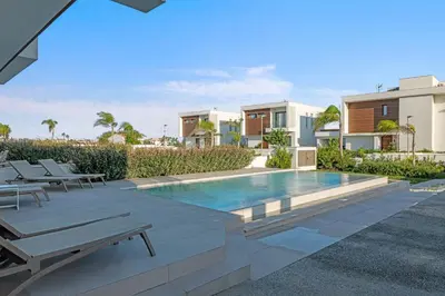 an image of a swimming pool at a house at Serenity Waves Villa 12 in Sophtadhes