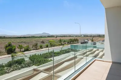 a view from the balcony of a house at Serenity Waves Villa 16 in Larnaka