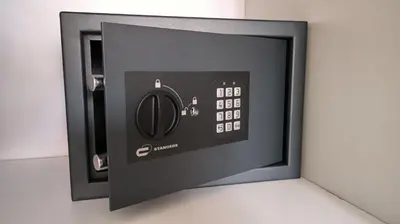 a microwave oven with the door open on a counter at SPECIAL OFFER -70 Percent Off - 2 BR - Sleep 7 - Best Location at Ayia Napa City Center in Ayia Napa