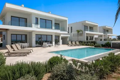 an image of a villa with a swimming pool at Serenity Waves Villa 6 in Sophtadhes