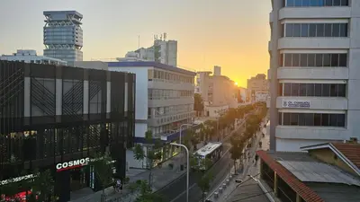 a view of a city with buildings and a street at STAY City Life Apartment I in Nicosia