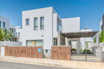 an image of a white house at Luxurious Villa Alasia in Paralimni in Paralimni