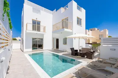 an image of a villa with a swimming pool at La Villa in Paralimni