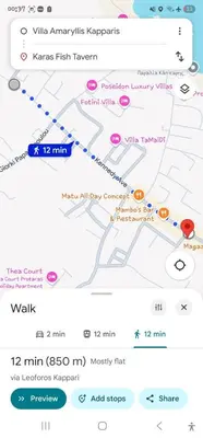 a screenshot of a cell phone with a map at Villa Amaryllis in Paralimni