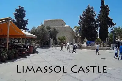 a group of people walking around in a plaza at Cristiana Sea Breeze, Sleeps 3, Free Wifi in Limassol