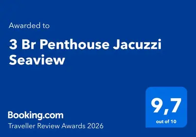 a screenshot of the pennington jqueryqueryquerywer review awards at 3 Br Penthouse Jacuzzi Seaview in Limassol