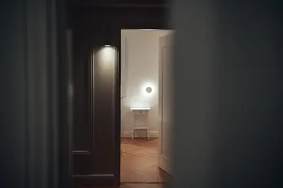 an open door to a room with a table at Hyperion Boutique Villa in Voroklini