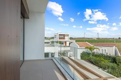 a view from the balcony of a house at Serenity Waves Villa 20 in Larnaka