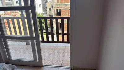 an open door with a view of a balcony at Unique City Center Rooms, 150m from Chabad Lubavitch in Larnaka