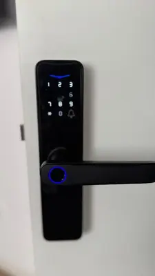 a remote control sticking out of a door at Luxury Studio Nicosia in Nicosia