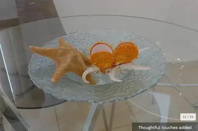 two stuffed animals on a glass plate on a glass table at Oresti Villa with a pool in Paralimni