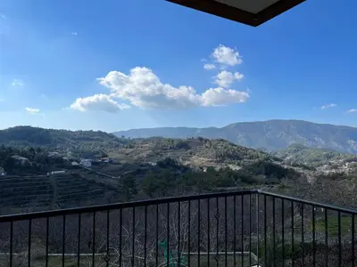 a view of the hills from a balcony at Villa Callione - Amazing view in Kyperounda