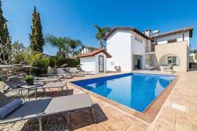 an image of a villa with a swimming pool at Kymma River Villa #4 in Ayia Napa