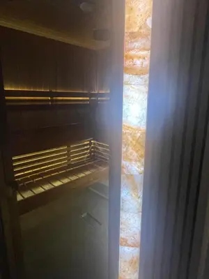an empty refrigerator with the light coming in at Mountain Villa in Prodromos with Fireplace & Sauna in Prodromos