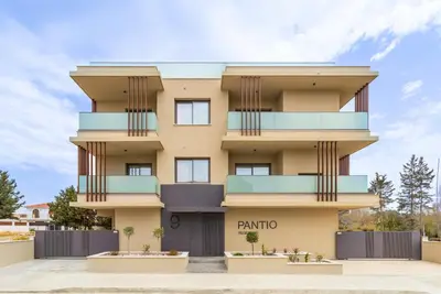 a rendering of a building with aflatonga at Pantio Living Residence in Meneou