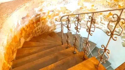 a staircase in a building with a stair case at 22 Yedia North Nicosia Turkish Side in Nicosia
