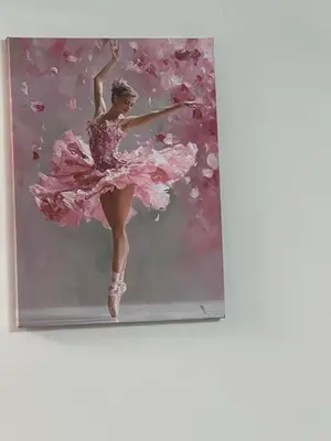 a picture of a woman dancing in a pink dress at Near Finikoudes Beach 3 in Larnaka