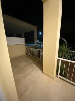 an empty balcony of a house at night at Sunny 2BR Home in Paralimni Near Beaches,Protaras! in Paralimni