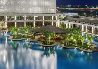 a rendering of a building with a pool of water at Grand Sapphire Luxury Residence in Iskele