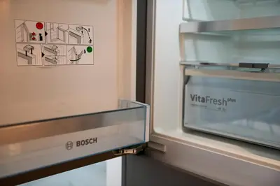 a refrigerator with a sticker on the side of it at The 1 -Nicosia Luxe Stay- Gym Pool 24h Concierge in Nicosia