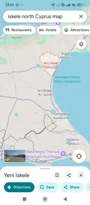 a map of the route of a train at Bedroom flat Caesar resort, Iskele north Cyprus in Vrysoules