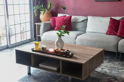 a living room with a couch and a coffee table at The Family House in Larnaka