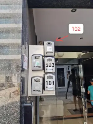 a gas station with a sign that says at Dios Ponte 102 Beachfront in Larnaka