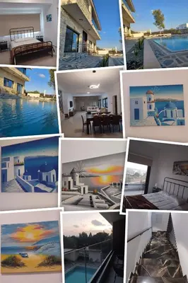 a collage of pictures of homes and buildings at Melissa Hills in Ayia Napa