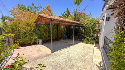 a gazebo in the middle of a yard at Villa NATURA in Strovolos
