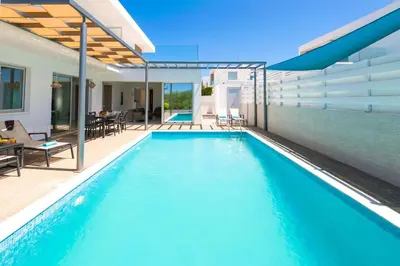 a swimming pool in a house at Elite Panoramic View 3Bdr Villa with pool Ayia Napa in Ayia Napa