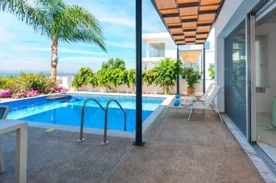a swimming pool in a villa with a view at Royal Panoramic View 3Bdr Villa with pool Ayia Napa in Ayia Napa
