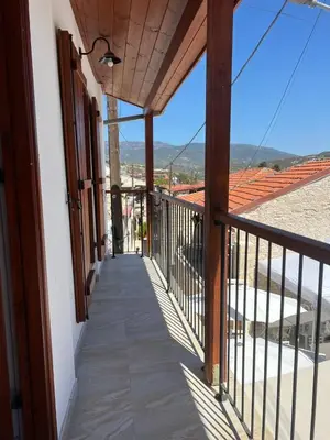a view from the balcony of a house at The Mansion By Penelope in Omodos