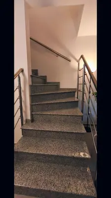 a set of stairs in a building at Harmonia Home in Paralimni