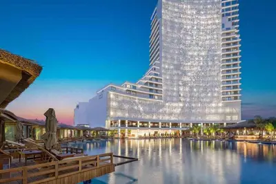 a rendering of a hotel with a large building at Grand Sappfıre Resort Iskele in Larnaka