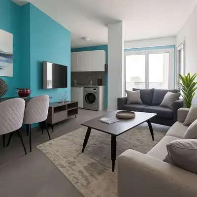 Modern 1BR with City View in Central Larnaca