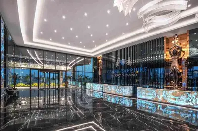 a rendering of a lobby of a building at Grand Sapphire Casino, High Floor, Sea View in Lythrodontas